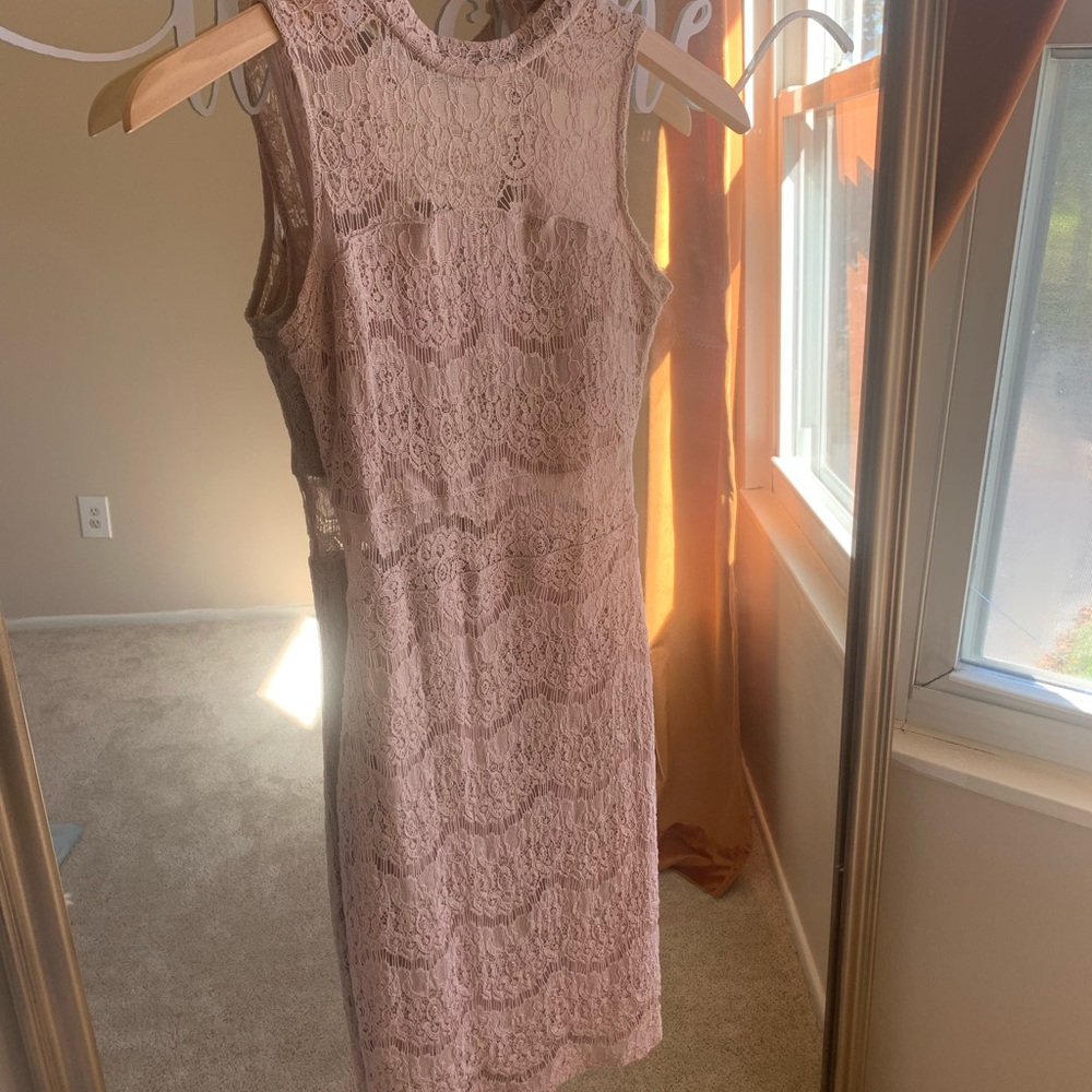 Nude lace dress